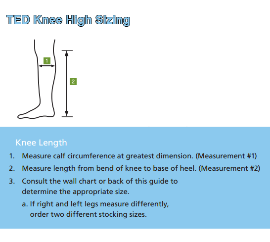 Ted Knee High Size Chart