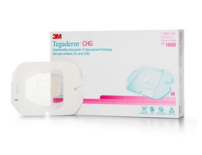 3M 1658 Tegaderm CHG IV Securement Dressing 4 x 4.75 Inch Vitality