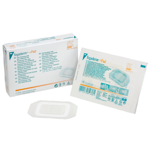 3M 3586 Tegaderm +Pad Transparent Dressing 31/2 x 4 Vitality Medical