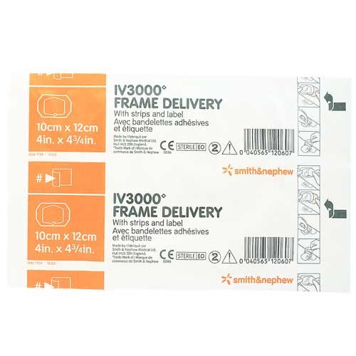 OpSite IV3000 Frame Delivery 59410882 Transparent Film Dressing 4 x 43