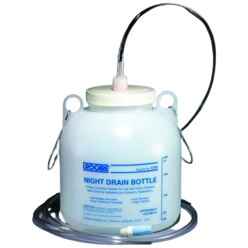 Urocare 4100 Nightime Urinary Drainage Bottle, 2 Liter w/ 60 Inch