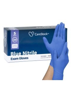 CareStock Blue Nitrile Exam Gloves