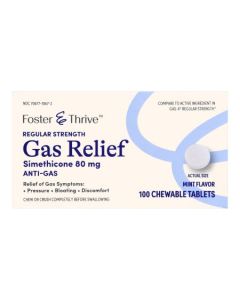 Foster & Thrive Gas Relief - 100 Chewable Tablets