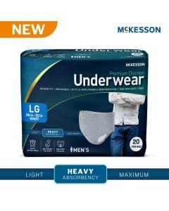 McKesson Premium Discreet Male Underwear, Gray - S-XL
