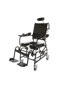 Tilt and Recline Shower Chair, Black Frame