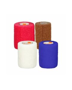 Coban Tape With Latex in red, tan, white, and blue