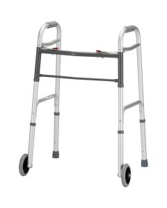 Nova Silver Folding Walker with 5" Wheels
