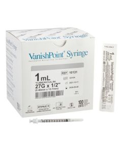VanishPoint Safety Tuberculin Syringe with Needle, 1 mL