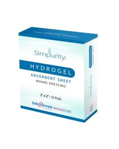 Simpurity Hydrogel Absorbent Sheet Wound Dressing
