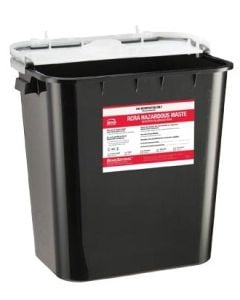 8 Gallon Bemis Sentinel Black Waste Container with Base - 5008 070