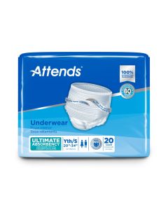 Attends Ultimate Absorbency Underwear, Youth/Small Size