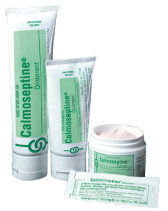 Calmoseptine Ointment 1/8, 2.5 and 4 oz packaging