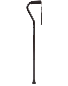 Cardinal Health Push Button Aluminum Cane - Offset & J-Hook
