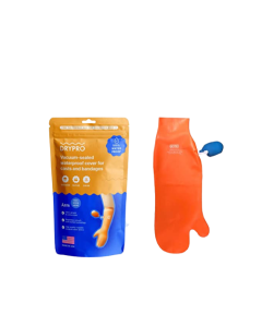 Drypro Waterproof Vacuum Sealed Arm Cast Cover and packaging