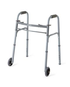Medline Two-Button Youth Folding Walkers with 5