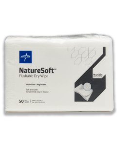 NatureSoft Flushable Cleansing Dry Wipes
