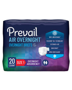 Prevail Air Overnight Briefs, Size 1