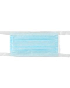 Medline ASTM Level 1 Surgical Masks with Horizontal Ties, Blue
