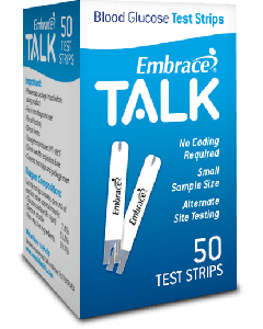 Embrace TALK Blood Glucose Test Strips