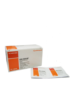 UNI-SOLVE Adhesive Remover Wipes, Box of 50 Wipes