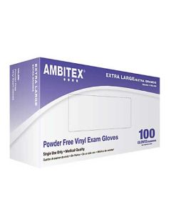 Ambitex Powder Free Vinyl Exam Gloves V200 Series 
