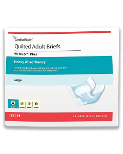 Wings PLUS Quilted Adult Briefs - Super Absorbency