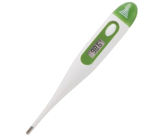 Waterproof Thermometer with Rigid Tip, Storage Case, And Replaceable LR41 Battery, Green