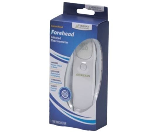 Veridian Healthcare Non-Contact Thermometer with 32-Memory Recall, White LED Display Box