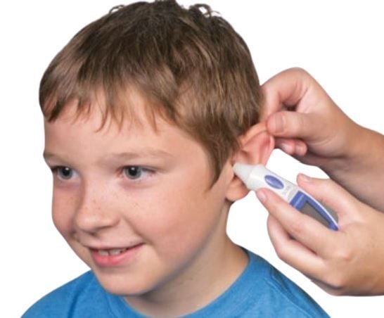 Ear Thermometer in Boy's Ear