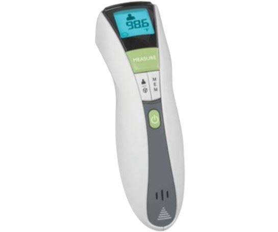Non-Contact Thermometer with 10-Memory Recall - Blue Backlit Display