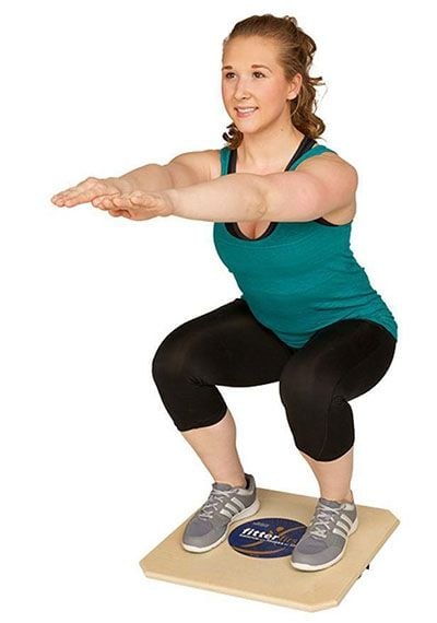 Women Standing on the Rocker Board