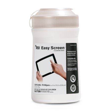 Image 1 of PDI Easy Screen Cleaning Alcohol Wipes, Canister/Packets