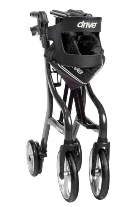 Folded Black Rollator