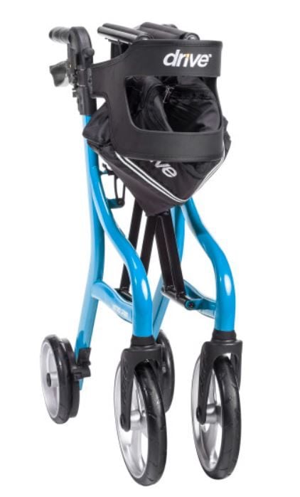 Folded Blue Rollator