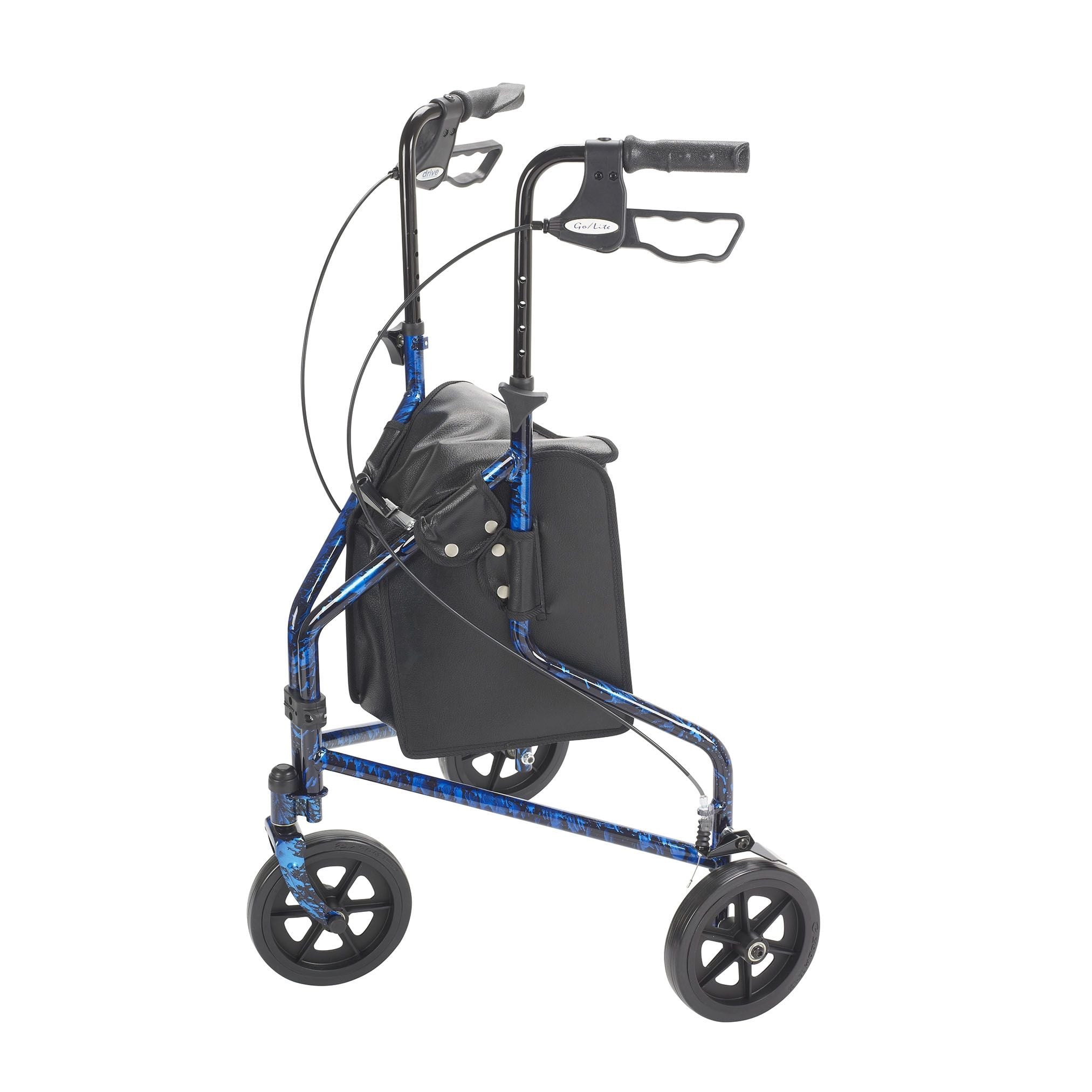 Blue rollator side view