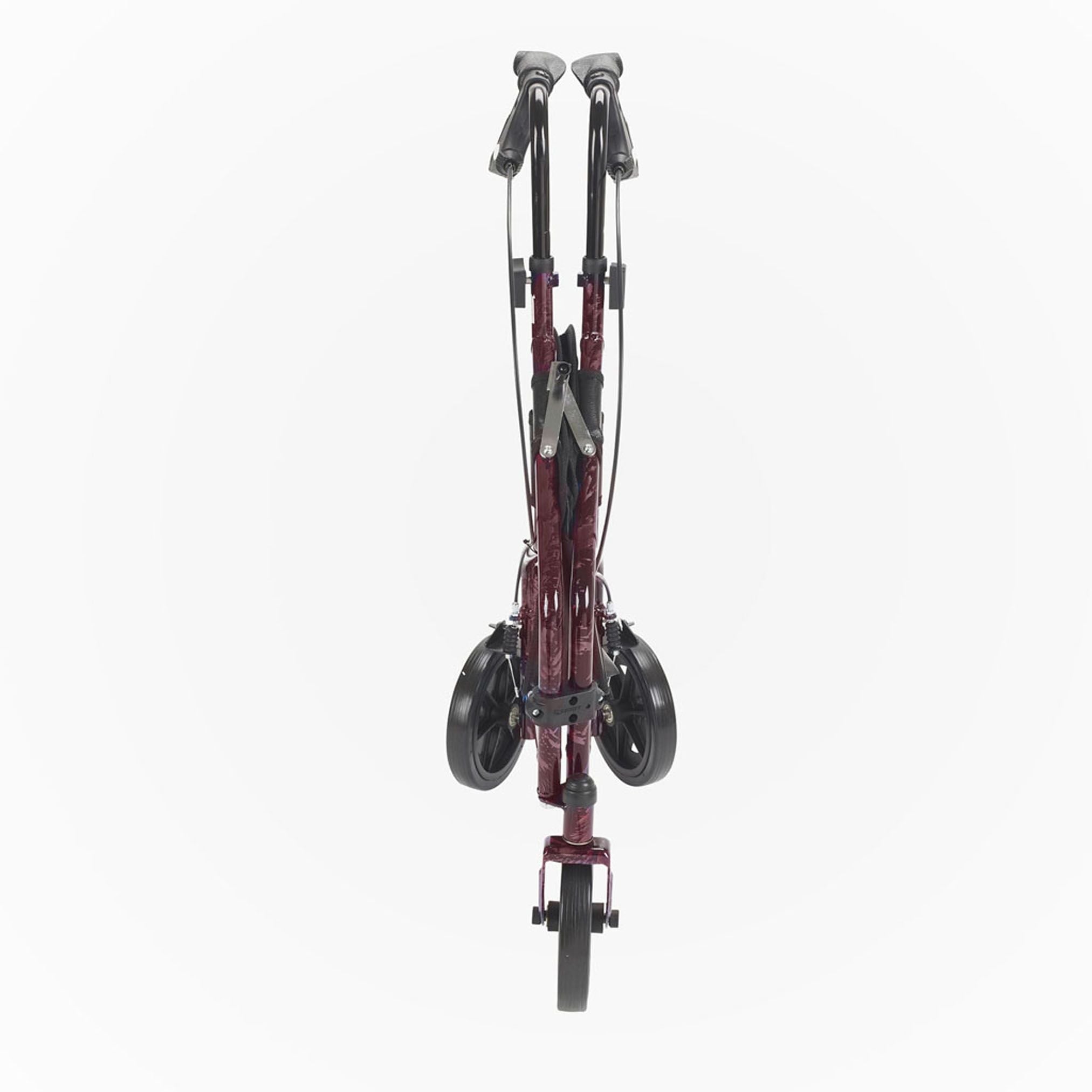 Red folded rollator