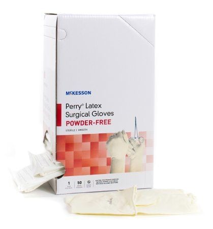 Image 1 of Perry Performance Plus Surgical Gloves Smooth Cream Powder Free - Sterile