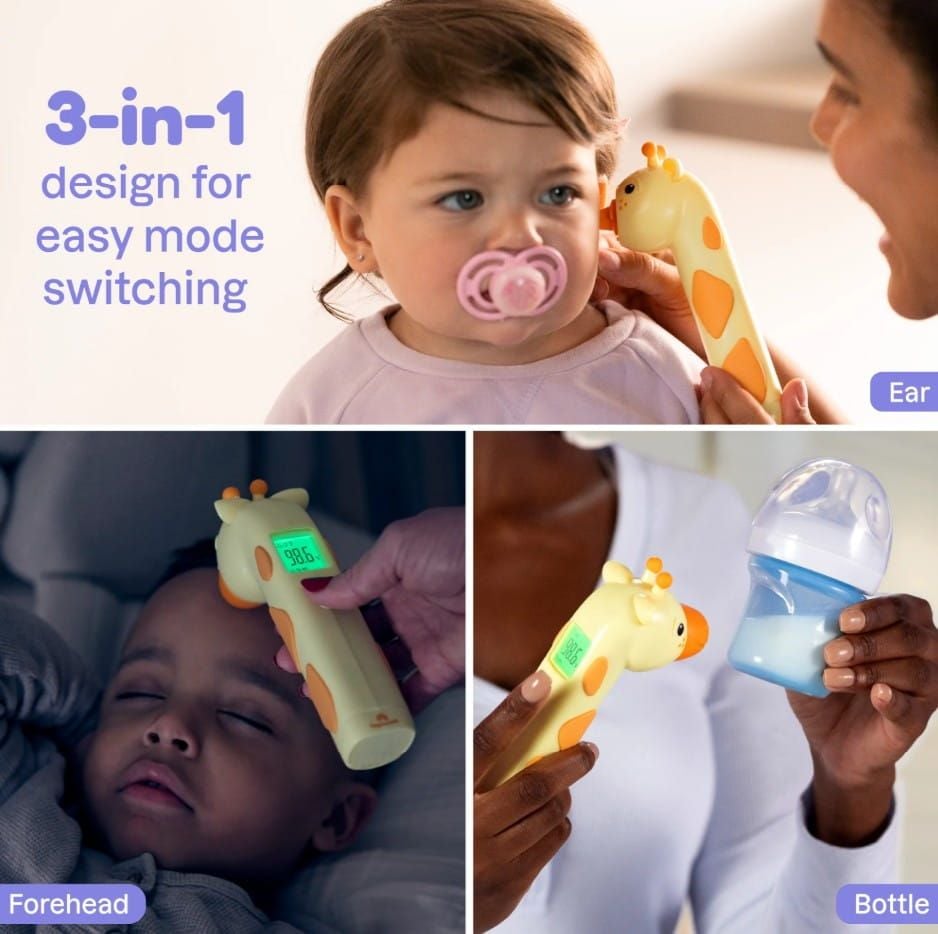 2-in-1 Design for Easy Mode Switching: Ear, Forehead, Bottle
