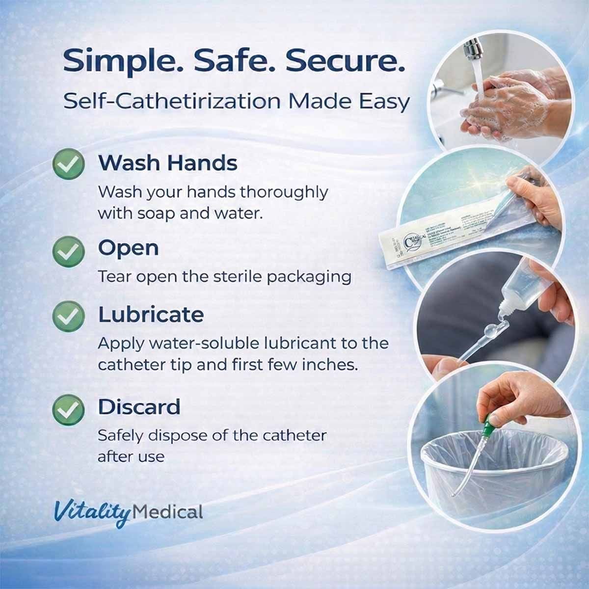 Image 9 of Cure Catheter Intermittent Catheter for Men, Coude Tip