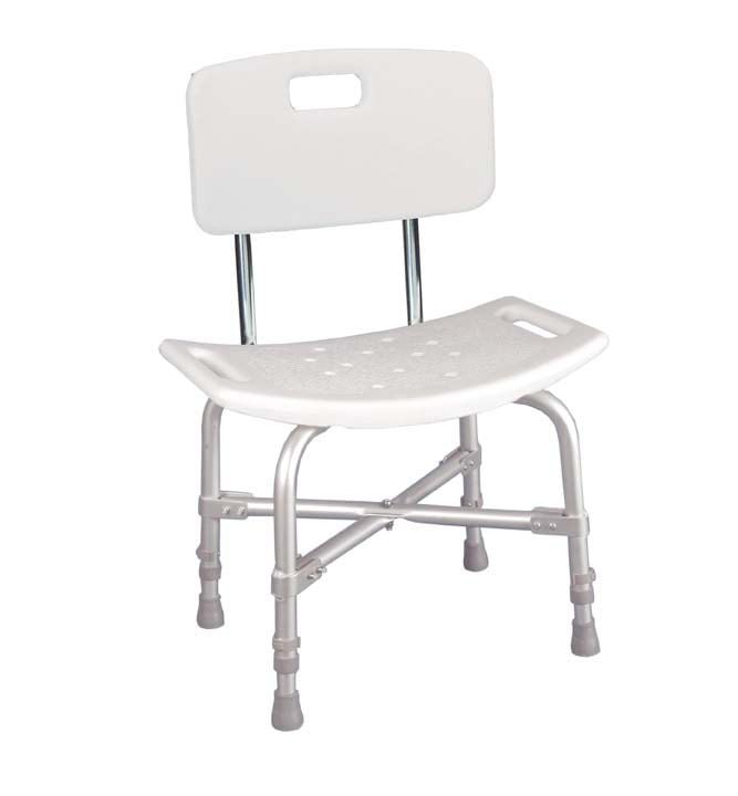 Deluxe Bariatric Shower Chair with Cross-Frame and Back Support