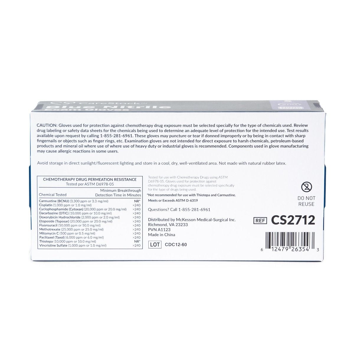 Back of packaging
