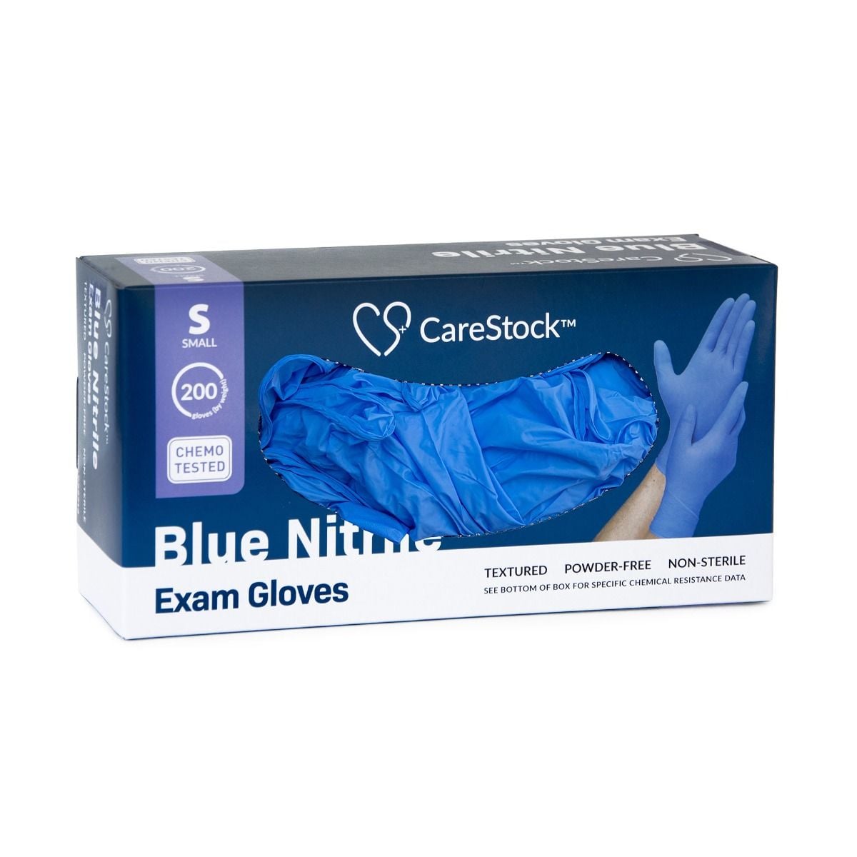 CareStock Blue Nitrile Exam Gloves | Vitality Medical
