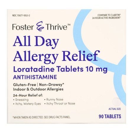 Foster & Thrive All Day Allergy Relief - Loratadine Tablets