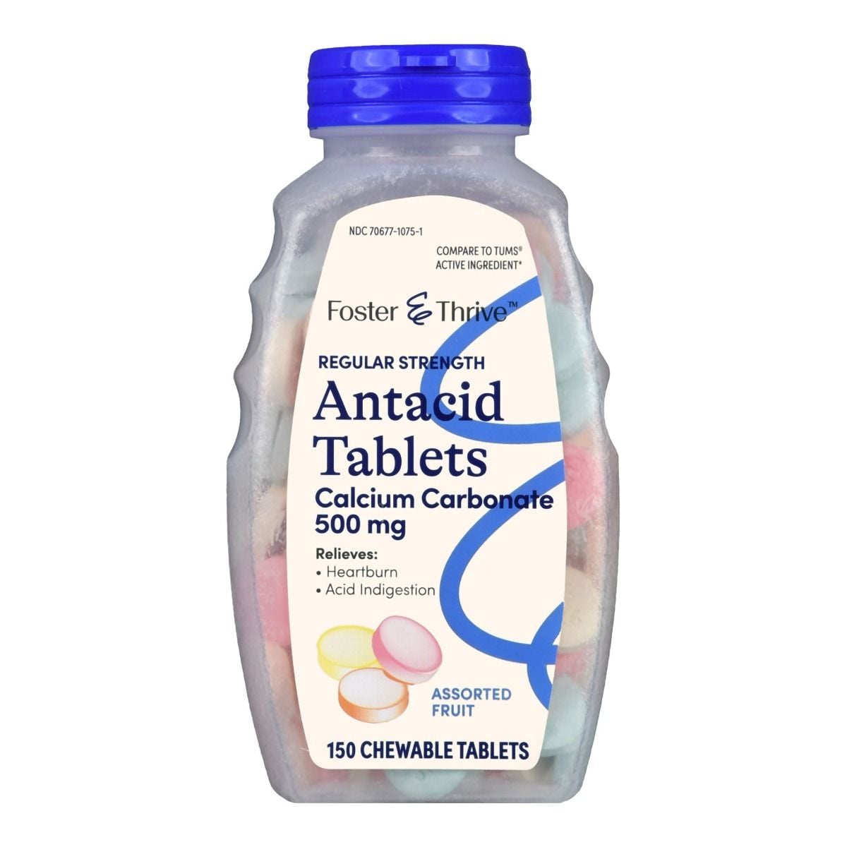 Foster & Thrive Calcium Antacid Tablets - Extra Strength