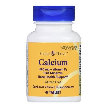 Foster & Thrive Calcium & Vitamin D3 Supplement - 60 Tablets