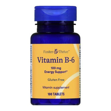 Foster & Thrive Vitamin B-6 Supplement - 100 Tablets