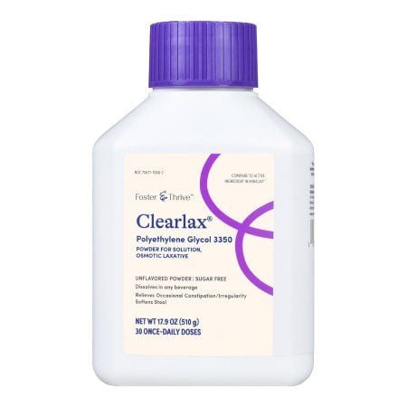 Foster & Thrive Clearlax Polyethylene Glycol 3350 - Laxative Powder