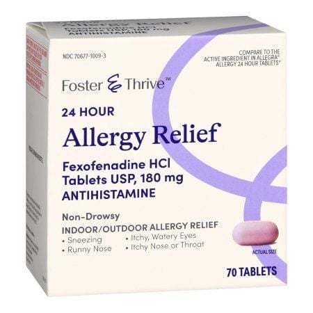 Foster & Thrive 24-Hour Allergy Relief Tablets - Antihistamine