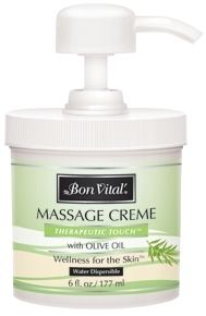 Theraputic Massage Cream, 6 OZ. Jar with Pump