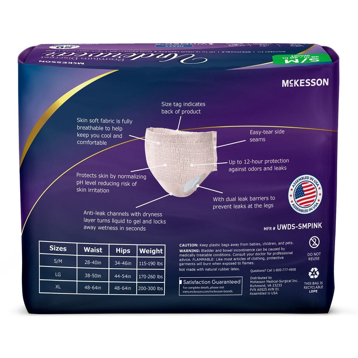 Back of packaging